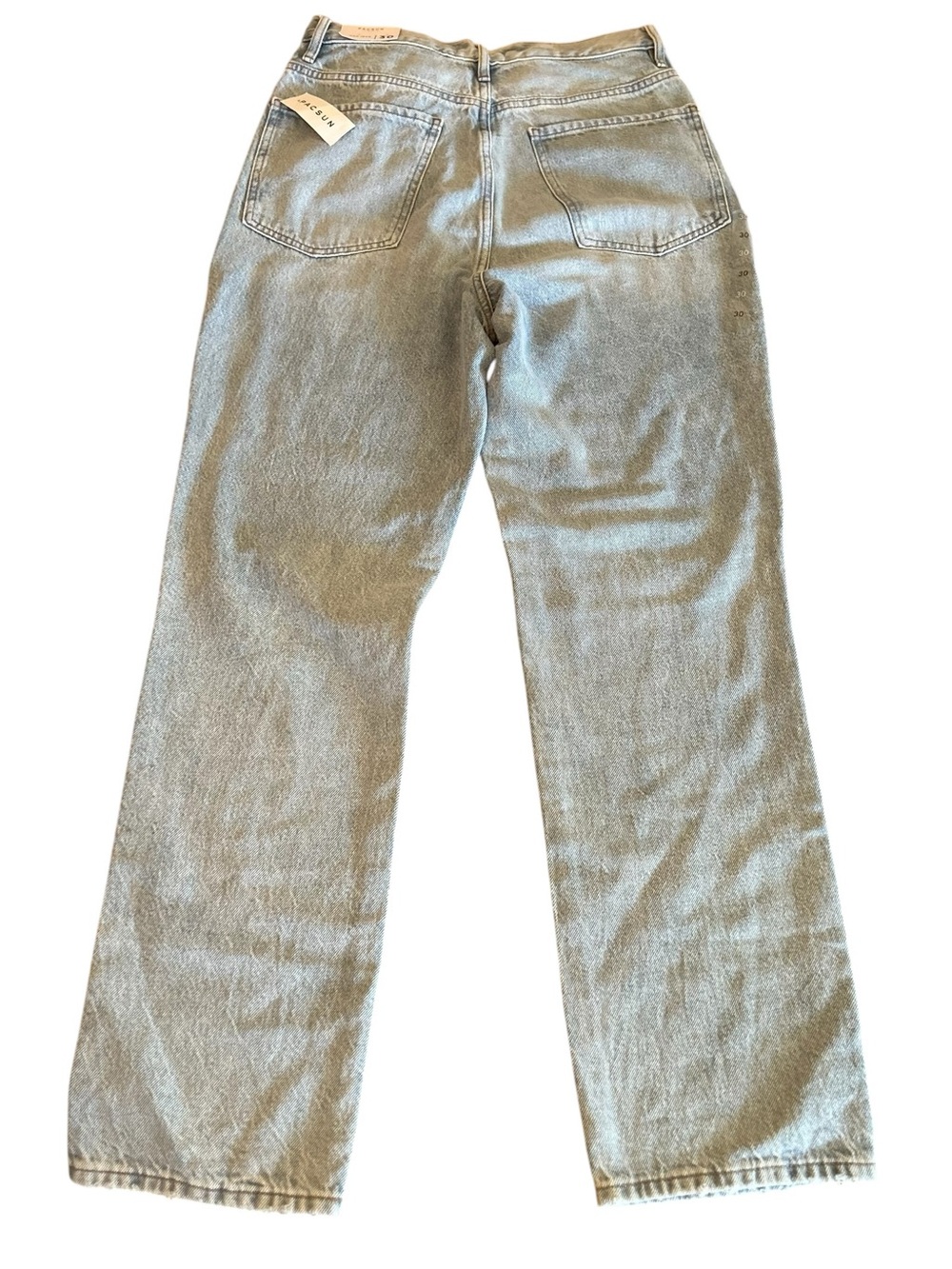 PacSun Light Wash High Rise Distressed Dad Jeans - Button Fly - NWT - Waist: 30 - Picture 2 of 12